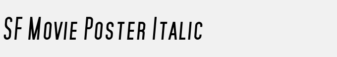 SF Movie Poster Italic
