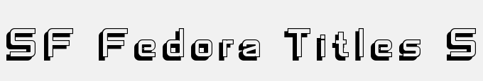 SF Fedora Titles Shadow