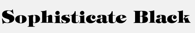 Sophisticate Black SSi Extra Bold