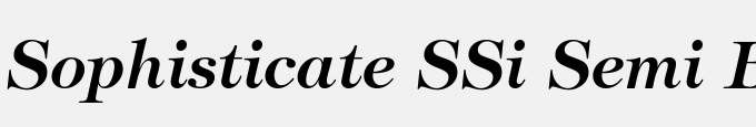 Sophisticate SSi Semi Bold Italic