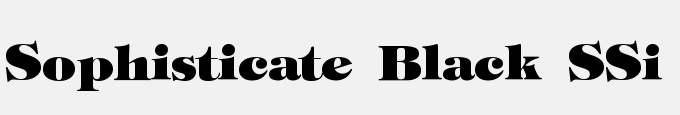 Sophisticate Black SSi Bold
