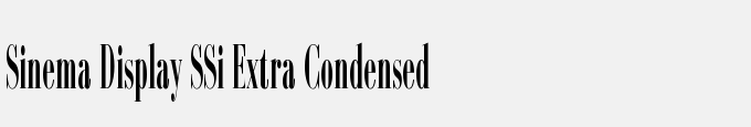 Sinema Display SSi Extra Condensed
