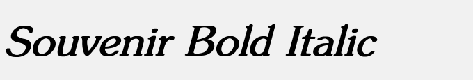 Souvenir Bold Italic