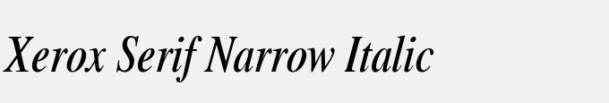 Xerox Serif Narrow Italic