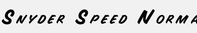 Snyder Speed Normal