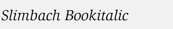 Slimbach Book Italic