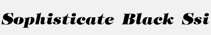 Sophisticate Black SSi Bold Italic