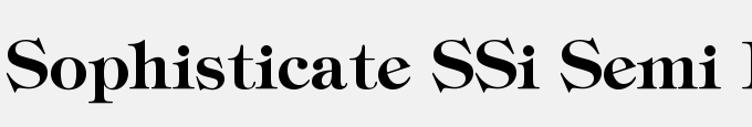 Sophisticate SSi Semi Bold