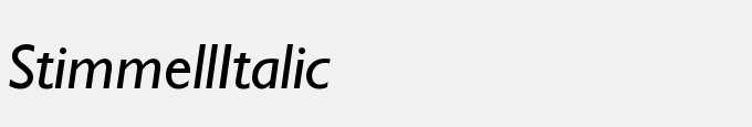 Stimmell-Italic