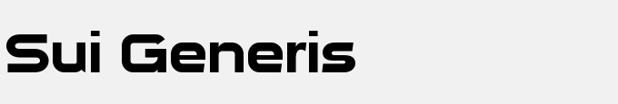 Sui Generis
