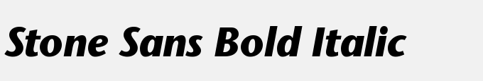Stone_Sans Bold Italic