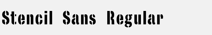 Stencil Sans Regular