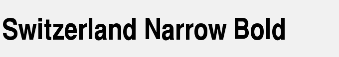 Switzerland Narrow Bold