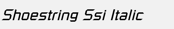 Shoestring SSi Italic