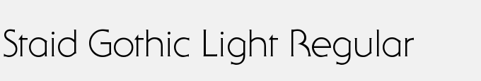 Staid Gothic Light Regular