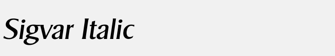 Sigvar Italic