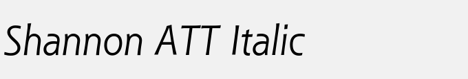 Shannon ATT Italic
