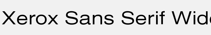 Xerox Sans Serif Wide
