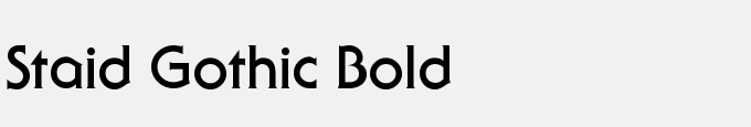 Staid Gothic Bold