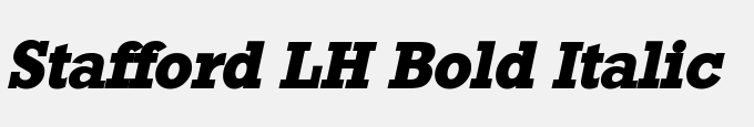 Stafford LH Bold Italic