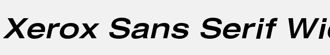 Xerox Sans Serif Wide Bold Oblique