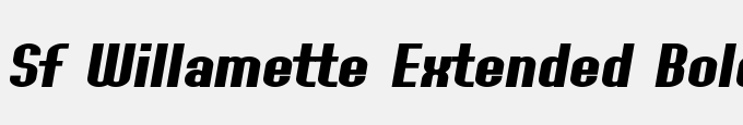 SF Willamette Extended Bold Italic