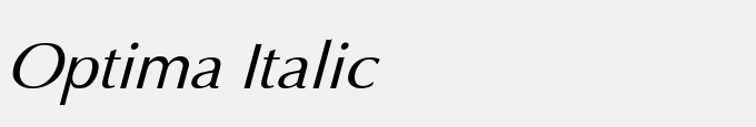 Optima Italic