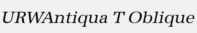 URWAntiqua T Oblique