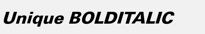 Unique BOLDITALIC
