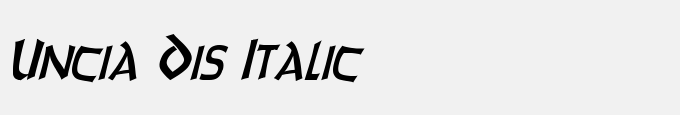 Uncia Dis Italic