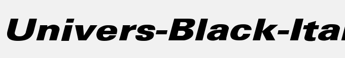Univers-Black-Italic Wd