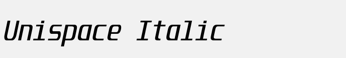 Unispace Italic