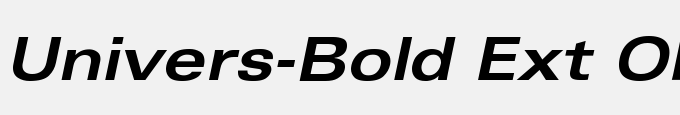 Univers-Bold Ext Obl