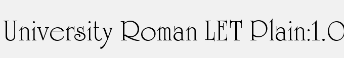 University Roman LET Plain:1.0