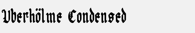 Uberh&ouml;lme Condensed