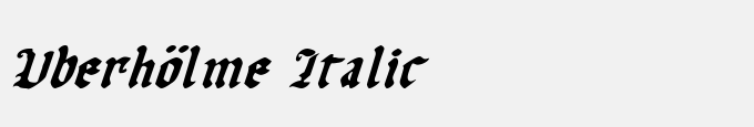 Uberh&ouml;lme Italic