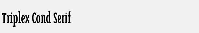 Triplex Cond Serif