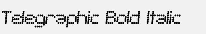 Telegraphic Bold Italic