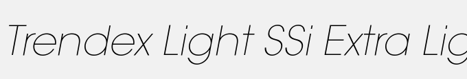 Trendex Light SSi Extra Light Italic
