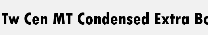 Tw Cen MT Condensed Extra Bold