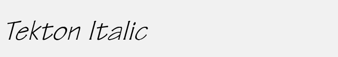 Tekton Italic