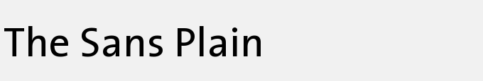 The Sans Plain