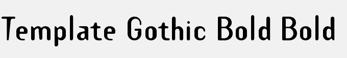 Template Gothic Bold Bold