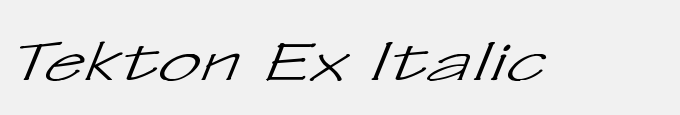 Tekton Ex Italic