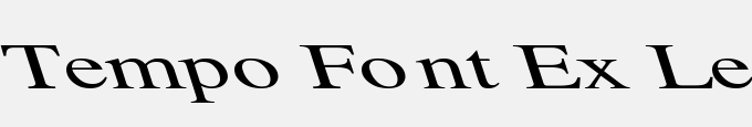 Tempo Font Ex Left