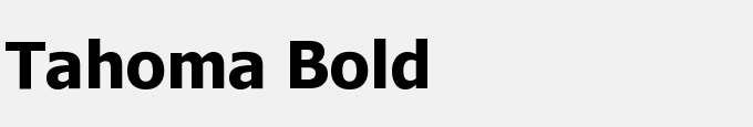Tahoma Bold