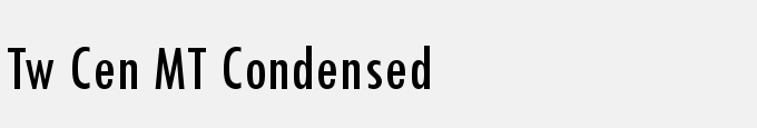 Tw Cen MT Condensed