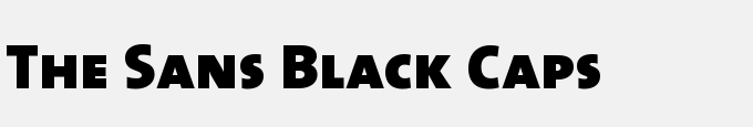 The Sans Black Caps