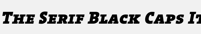 The Serif Black Caps Italic