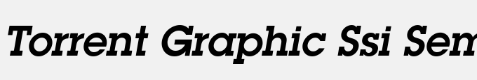 Torrent Graphic SSi Semi Bold Italic